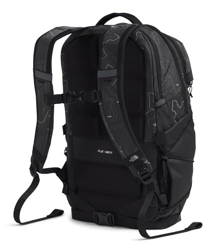 Image of The North Face Borealis Commuter Laptop Backpack - PFAS Free, TNF Black Topo Print /Smoked Pearl, One Size