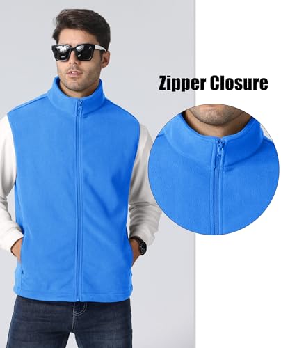 MAGCOMSEN Men's Fleece Vests Zip Up Sleeveless Vest with Pockets Winter Warm Outerwear Jacket for Hiking Outdoor Golf - Image 6