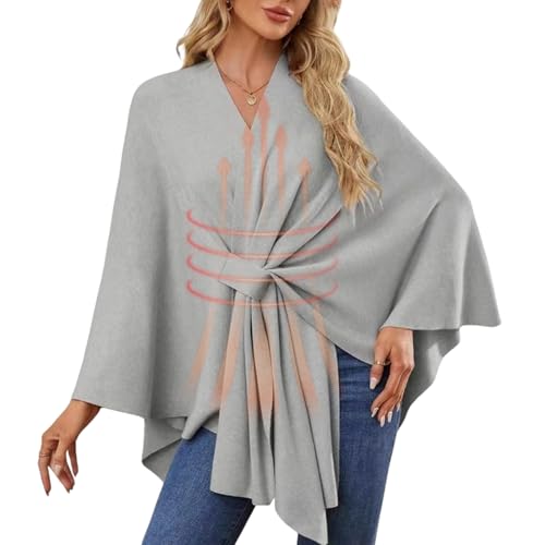 Écharpe pour femme et poncho ouvert idéal pour vos voyages et trajets - 7