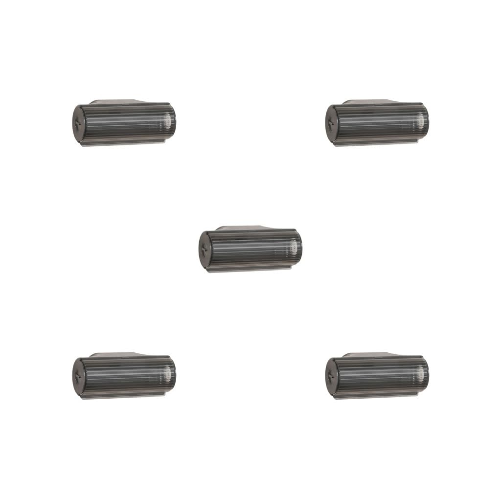Set di 5 dispenser per sacchetti della spazzatura, porta rotolo di sacchetti della spesa, per lavanderia, casa, nero, 8,5 x 7,5 x 16 cm