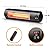 Electric Patio Heater Wall-Mounted Outdoor Heater with Remote Control, Indoor/Outdoor Infrared Heater, 1500W Quiet Heater with LED Display, 3 Seconds Instant Warm 24H Timer