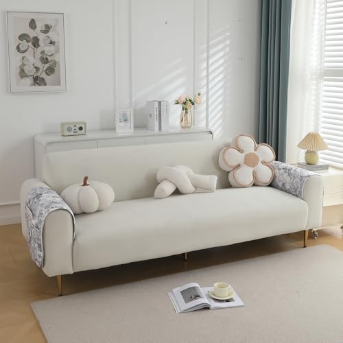 Image of HOKIPO Printed Waterproof + Anti-Slip + Quick Dry Sofa Armrest Cover with Pockets (2Pcs), Abstarct Pale Grey (AR-5237-P7-L*2)