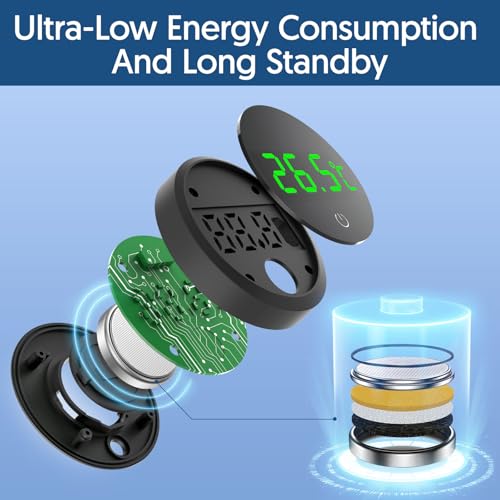 QZQ Fish Tank Thermometer Aquarium Thermometer Digital Wireless Touch Stick LED Display ±1°C for Monitoring The Fish Tank Aquarium Temperature Accessories - Image 5