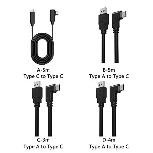 POHOVE Link Kabel 16ft/5m 13ft/4m 9.8ft/3m voor Oculus Quest 2 Accessoires en voor Oculus Quest VR Headset Usb C Type C… - Afbeelding 5