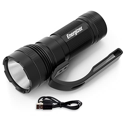 Energizer Wiederaufladbare LED-Taschenlampe, superhelle Taschenlampe, Außenleuchten und Camping, USB-Ladekabel im Lieferumfang enthalten