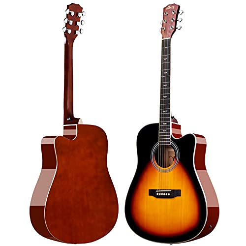 Winzz Guitare Acoustique Sunburst…… - Les Beatles, Paul McCartney, John Lennon, RIngo Starr, George Harrison Winzz Guitare Acoustique Sunburst…… – Image 4