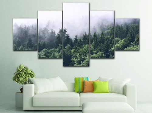 Tableau decoration murale qualite superieure brume de foret fumee