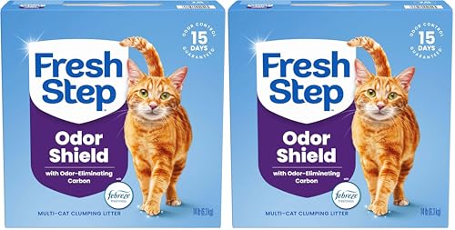 Fresh Step Clumping Cat Litter, Multi-Cat Odor Control, 14 lbs (Pack of 2)