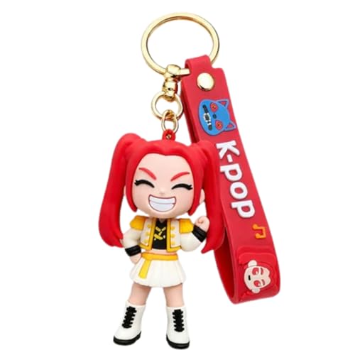 Image of Wanna Party Kpop Demon Hunters Cartoon Keychains, Mira Keychain for Boys and Girls, Cute Backpack Key Chain Accessories Wristlet chain Return Gift Items for Boys & Girls