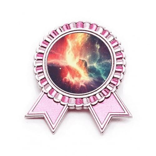 Broche nébuleuse bleue métal M - Bijou galaxie pour customiser vos vêtements