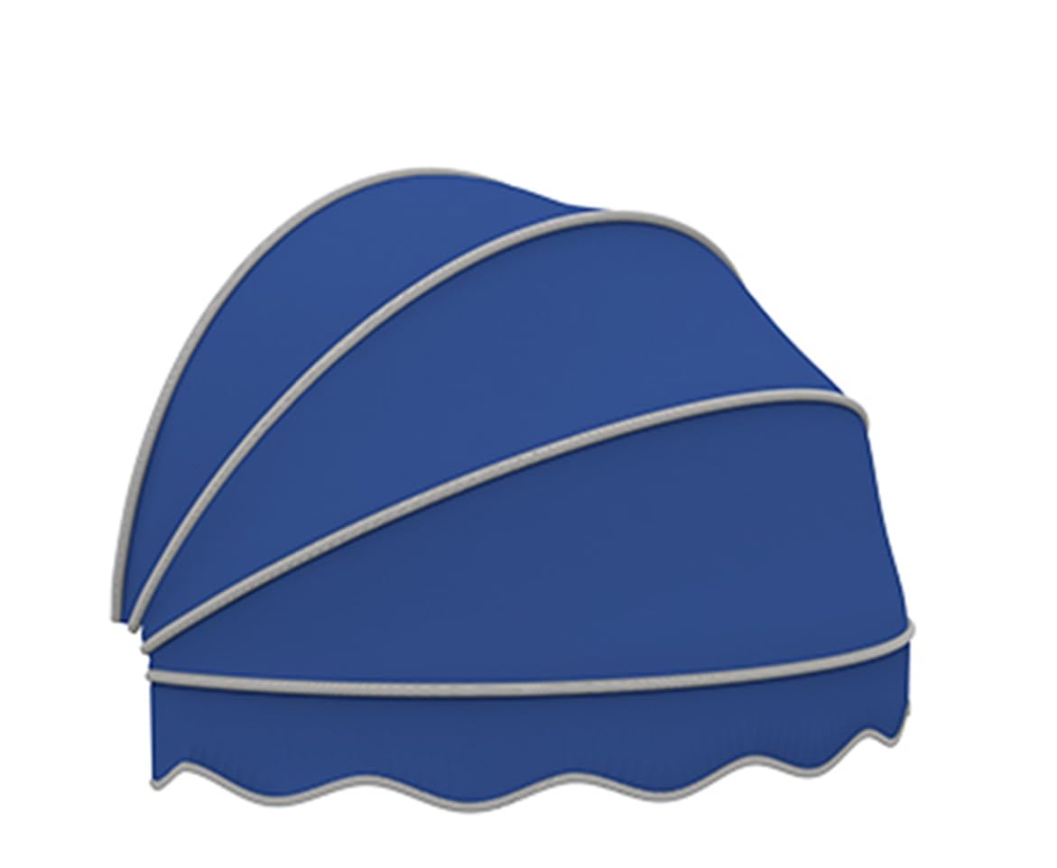 GJZQDKX Retractable Dome Style Window Awning for Rain and Sun Protection Collapsible Hemispherical Canopy for Window and Door Entry Patio Awning 100x50x50cm (Blue)
