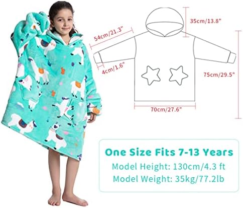 Oversized Blanket Hoodie for Adult and Kids, Stylish Sherpa Hoodie Blanket Super Warm Sweatshirt One Size Fits All 4 412w7eq2BIL. AC