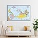JIANCW Upside Down World Map Poster Canvas Poster Wall Art Decor Print Picture Paintings for Living Room Bedroom Decoration 12x18inch(30x45cm)