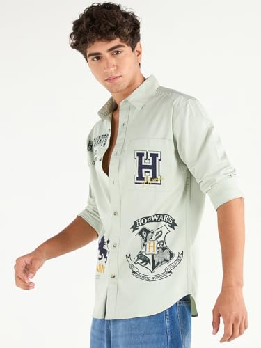 Chemise régulière imprimé graphique homme mode décontractée