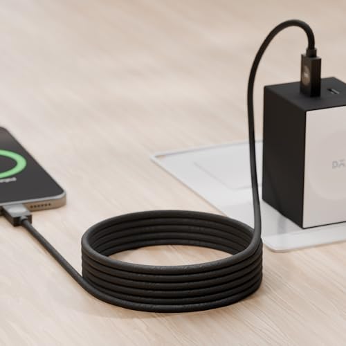 Image of DailyObjects POP 100W Kevlar Core Magnetic Charging Cable | USB Type-C| Fast Charging, 480Mbps Data Transfer | Compatible with Android & iOS Smartphones, Earphones, Tablet /Ipads, Macbook - Black