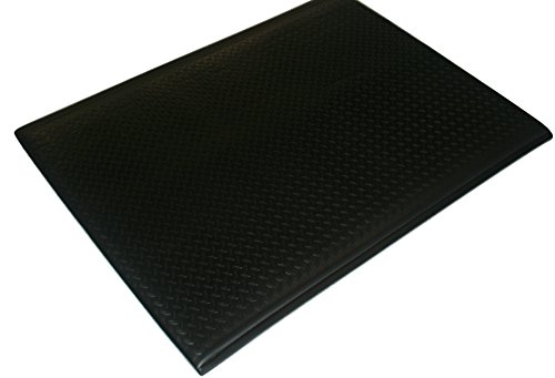 Rhino Mats DT-2460 Diamond Tred Anti-Fatigue Mat, 2' Width x 5' Length x 1/2" Thickness, Black - Thumbnail 3