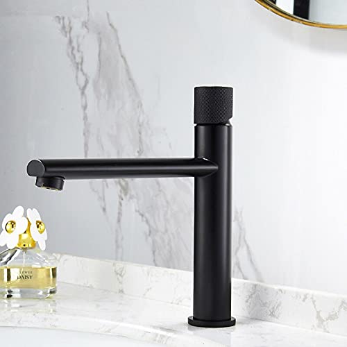 Mitigeur de salle de bain noir en laiton JCAKES grue de luxe mat SLT165-B