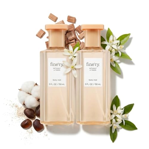 Image of Fine'ry Without a Trace Hair + Body Fragrance Fine Mist Spray | Citrus, Woody Scent with Neroli Blossom, Cedarwood, Musk, Vegan & Cruelty-Free, Long-Lasting | Gift for Her | 5 Fl Oz (Pack of 2)