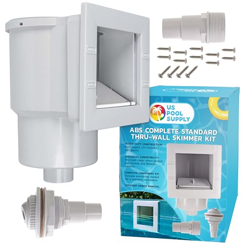 Image of U.S. Pool Supply Standard Thru-Wall Above Ground Pool Skimmer Kit, Complete