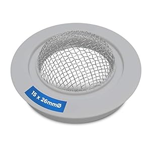 Rubberen afdichtring met zeef, rubberen afdichtring, 15 x 26 mm Ø zeefafdichting voor 3/4 toevoerslangschroefverbinding, accessoires, onderdelen voor wasmachine en vaatwasser