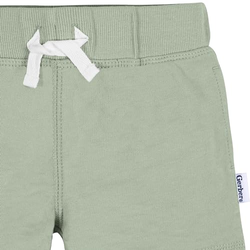 Gerber Baby & Toddler Boys 3-Pack Pull-On Knit Shorts, Green/Blue/Tan, 3T - image 8