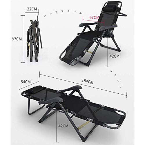 Chaises inclinables pliantes de plage et chaises longues multifonctions maison - 5