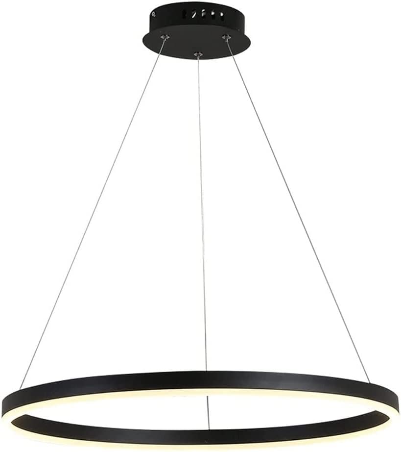 Lampe suspendue nordique en acrylique noir luminaire créatif pour bureau et chambre