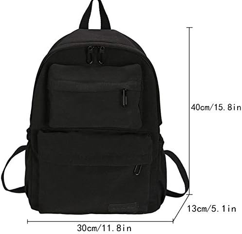 Van Caro Oxford School Backpack Large College Backpack Casual Bookbag Laptop Backpack Computer Bag Travel Daypack for Girls Boys Teens,Black