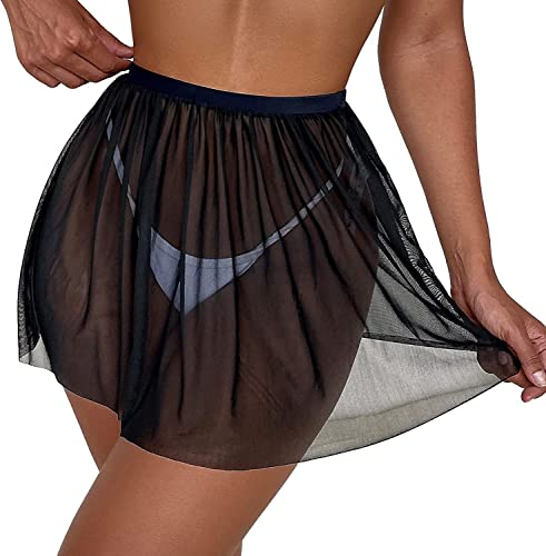 Cache-maillot de bain en maille raffinée robe de plage noire S