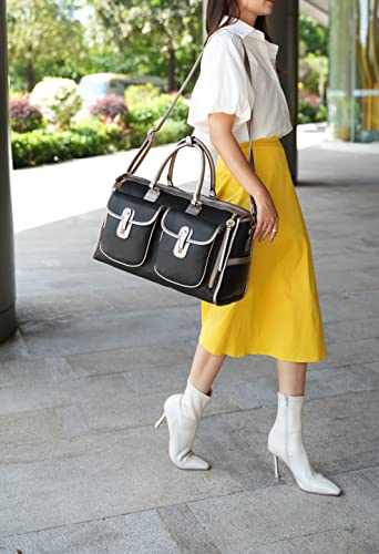 MKF Collection Color Block Duffle Bag for Women Fashion, Designer Vegan Leather Large Ladies Stylish Weekender Carry-on bag2