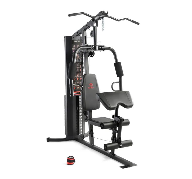 Marcy Multiestación Eclipse MWM8178 Compact Home Gym   Torre de Pesas de 68 kg   Polea Alta y Baja con rodamientos de Bolas   Tensión de Cable hasta 900 kg   Peso máximo Usuario 135 kg   Antracita