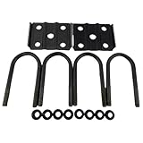 TRAILER SUPPLIES 3,500 lb Trailer Axle U-Bolt Kit – Fits 2-3/8' Round Axles – 5.5' x 1/2' U-Bolts with Tie Plates & Hardware – Compatible with Dexter, AL-KO