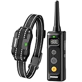 Dog Training Collar - 3200FT Dog Shock collalwith Remote Control, lPX7 Waterproof DogCollar with Beep, Vibration, Safe Shock 3Training Modes, Rechargeable E-Collar for AllSmall Medium Large Dogs