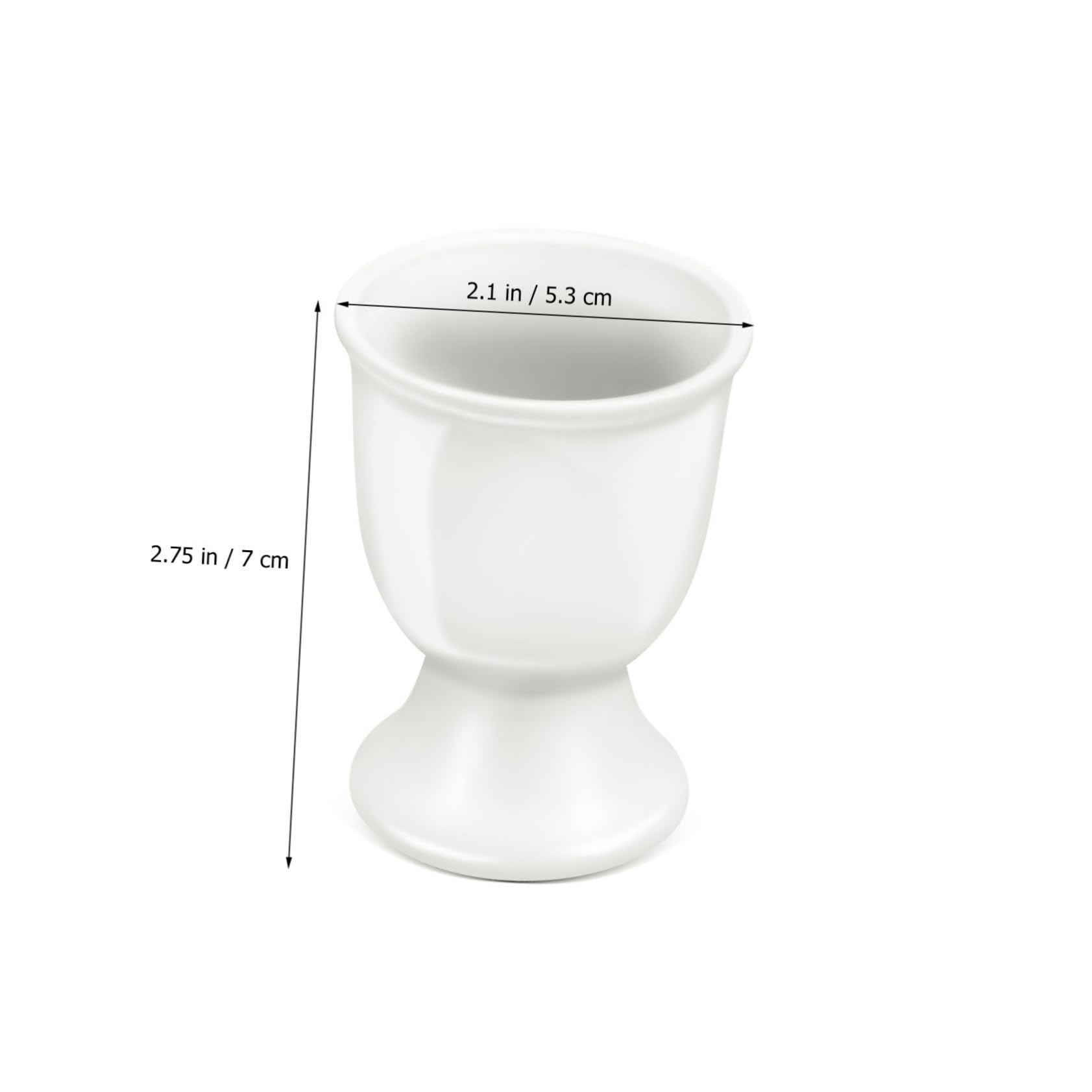 GRIRIW 4Pcs Ceramic Egg Cups Elegant Egg Holders for Hard Boiled Eggs Secure Base for Breakfast Brunch Easy to Clean Kitchen Accessory for Family Dining