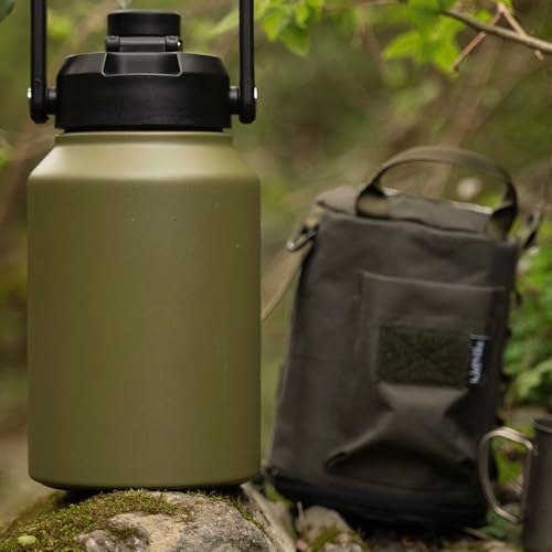 Seau isotherme avec couvercle 2L en inox pour camping
