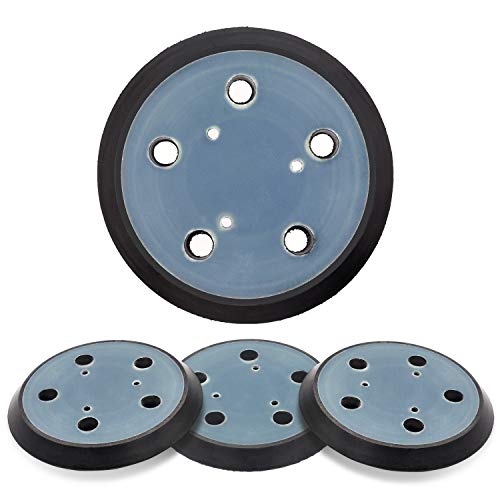 AxPower 4 PACKS 5 inch 5 Hole Replacement Sander Pads for Porter Cable #13904 13909(1) RSP29 5" Hook and Loop Sanding Backing Plates Compatible with Porter Cable Model 333 333VS Random Orbit Sanders