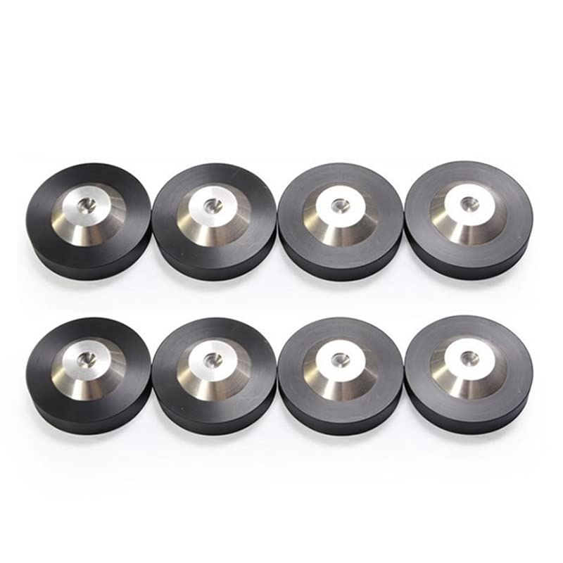 8PCS 39X13mm Stainless Graphite Speaker AMP Isolation Spike Feet Mat Floor Base Pad for Turntable CD DAC Radio Cabinet - (Color: Black)