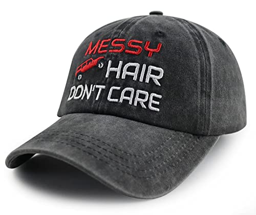 Funny Baseball Hats For Women, Adjustable Cotton Messy Hair Don't Care Baseball Cap, Vintage Car Decorations Hat, Camping Gym Accessories Women Must Haves, Mothers Day Birthday Gifts For Mom Mama #TOP1