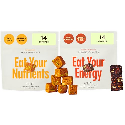 GEM Daily Superfood and Energy Support for Women & Men, Natural Whole Foods with Essential 20+...