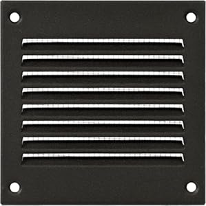 100 x 100 mm Anthrazit Lüftungsgitter mit Insektengitter - Innen- und Außen Lüftung Abdeckung - Heizung, Kühlung und Klimaanlage Gitter - HVAC System Abluft Abdeckgitter, Wetterschutzgitter