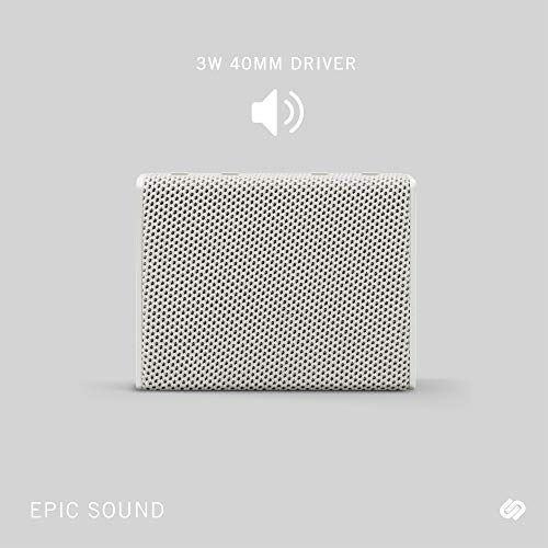 Image of Urbanista Sydney Bluetooth Pocket Speakers, IPX5 Water Resistant, 2.22WH, Powerful Bass, BT 5.0, Up to 5hrs Playtime, Micro USB, AUX Input, in-Built Noise Cancelling Mic (White Mist)