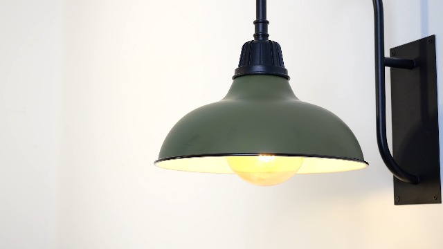 Image of JONATHAN Y Stanley 1-Light Gooseneck Sconce 12.25 inch, Matte Olive Green