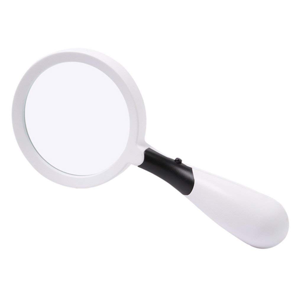 Lupas de Mano iluminadas con Lente de Alta definición de 20 aumentos con Luz LED, lupa de lectura para estudiantes mayores, herramienta para identificación de m