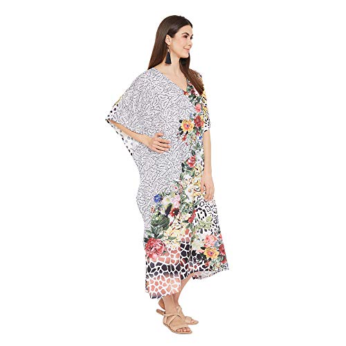 Image of Women Plus Size Kaftan Kimono Loose Maxi Summer Dresses for Women