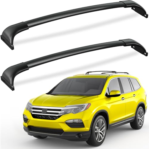 FengYu 300lbs Roof Rack Cross Bars Compatible with Honda Pilot 2016-2022 with Flush Rails All-Metal Aluminum Heavy Duty Roof Rails Crossbars Rooftop Cargo Bars Black Luggage Racks Carrier SUV