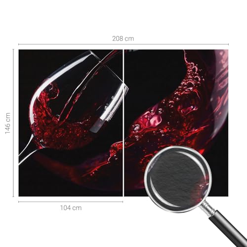 Papier peint intissé facile à nettoyer avec colle incluse vin rouge