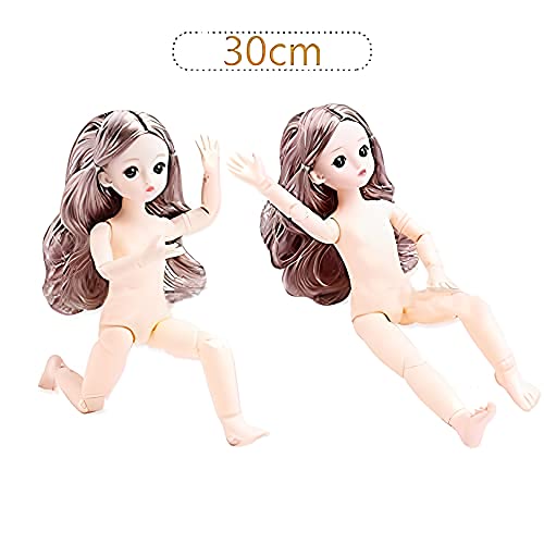 Image of Tickles Movable Joints Cute Beautiful 3D Eyes Fashionable Doll with Hat for Kids Girls Birthday Gifts (Size: 30 cm Color & Design: May Vary)