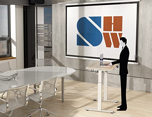 Shw Memory Preset Electric Height Adjustable Standing Desk, 40 X 24 Inches, Maple #TOP7