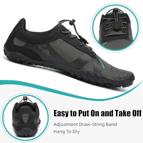 Image of SAGUARO Womens Mens Barefoot Shoes Minimalist Trail Runner Wide Toe Box Zero Drop Outdoor Cross Training Shoe