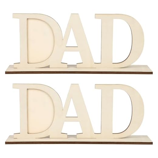 COCHIE DIY Father's Day Photo Frame Crafts Kit, Unfinished Wooden Picture Frame to Paint Art Craft Activity, Handmade Gift for Dad, Fathers Day Gift from Daughter, Son, Grandchild (DAD)
